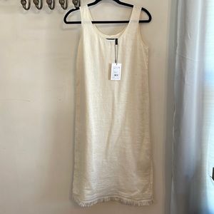 Closet closing NWT Theory Ecru Linen Scoop Tank Dress Sz 0